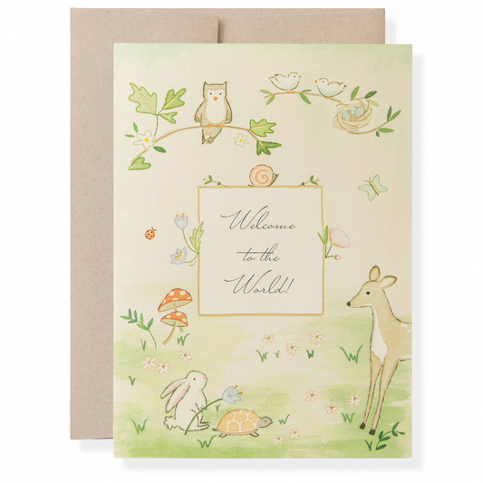 Woodland Baby Greeting Card