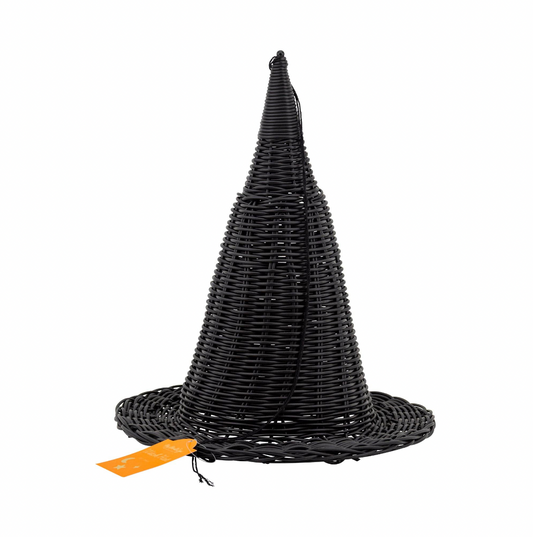 Faux Wicker Witch Hat
