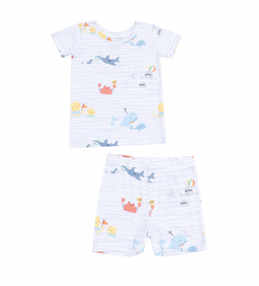 Sea Stripes Short Pajama Set