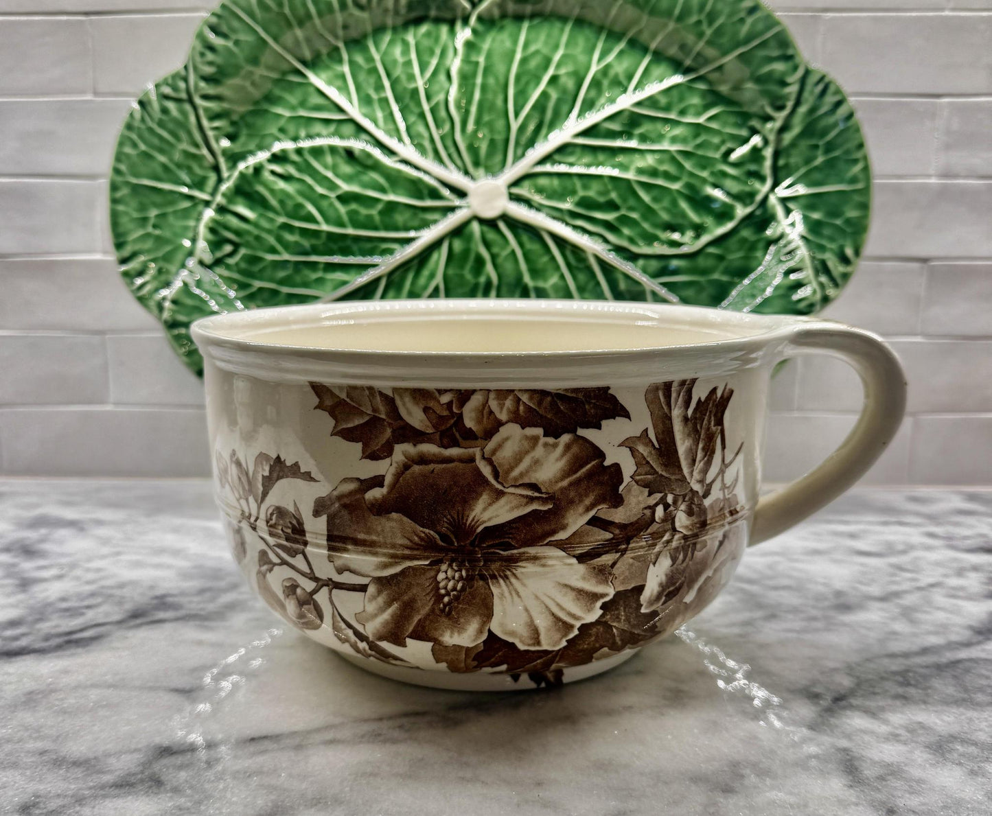 Antique Victorian Transferware Pot/Basin