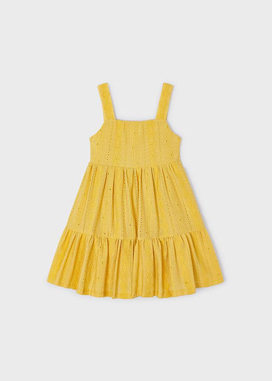 Yellow Openwork Dress
