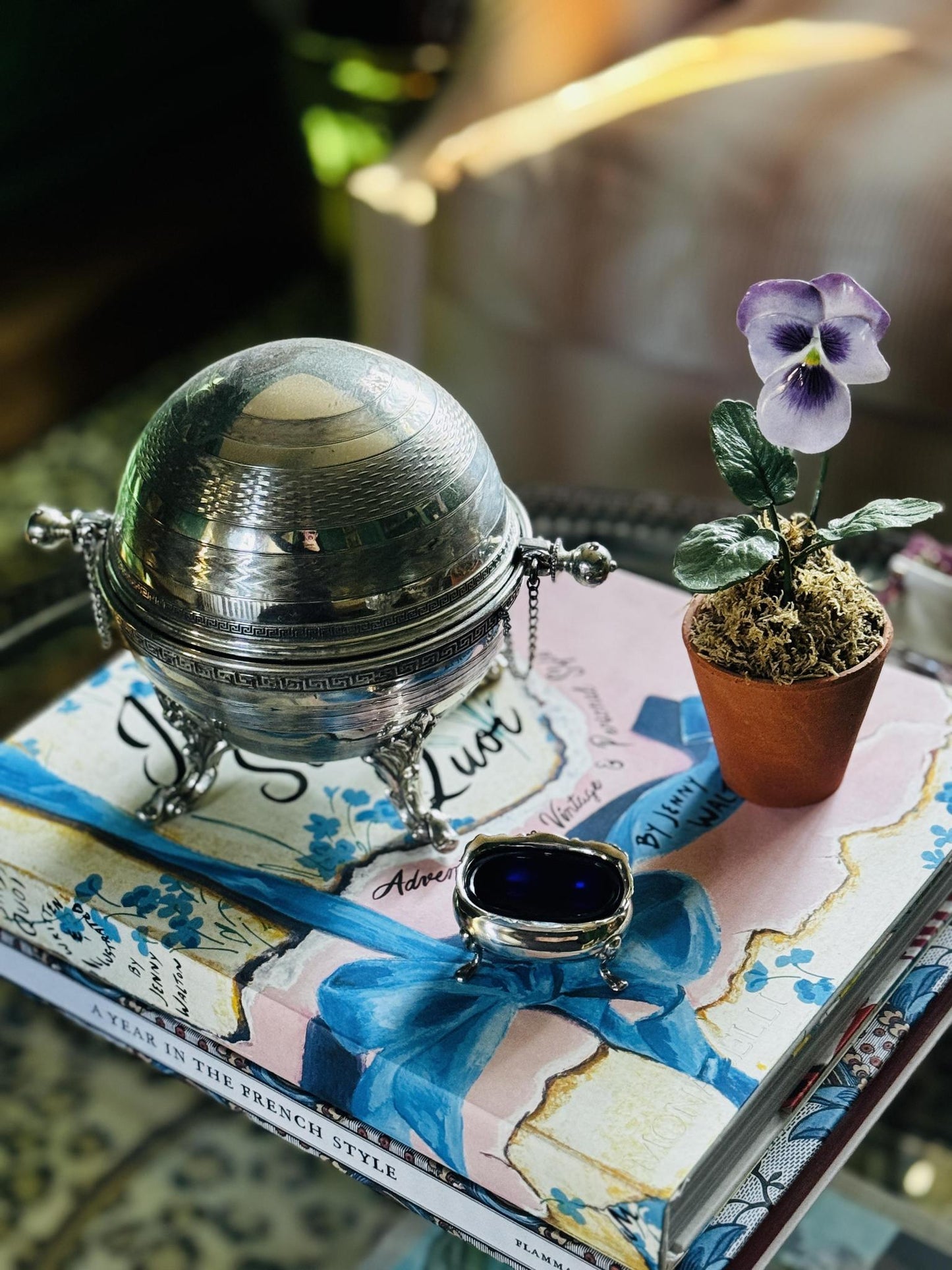 Footed Sterling Silver Open Salt Cellar