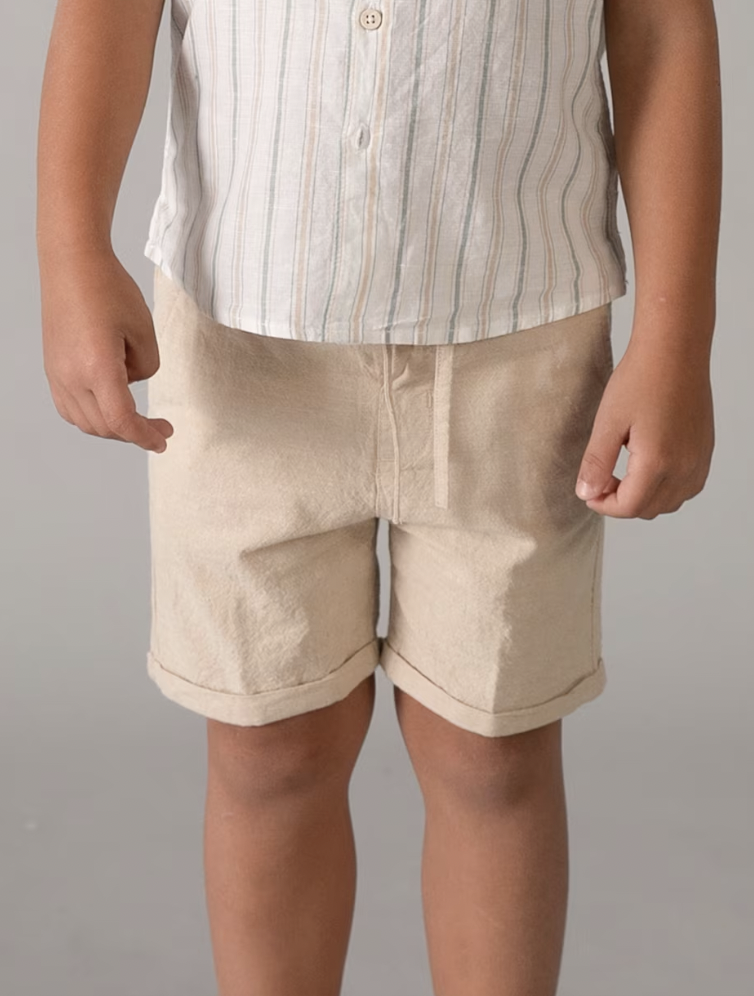Linen Shirt + Short Set