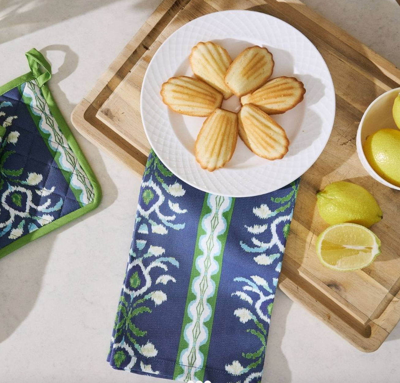 Rosemary Stripe Indigo Tea Towel