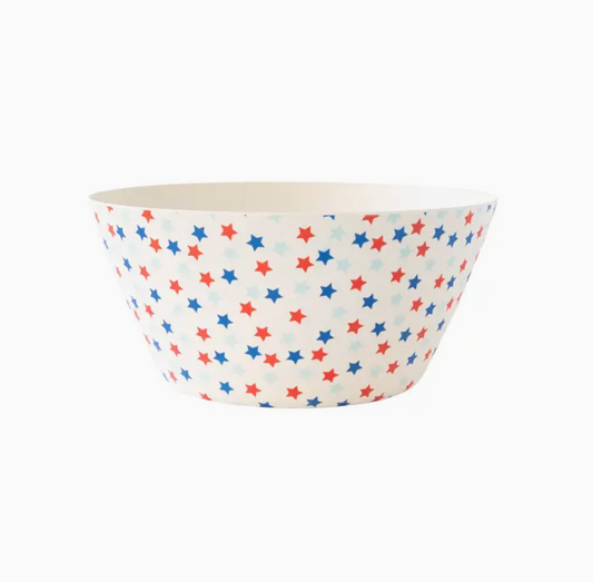 Multi Colored Stars Reusable Bamboo Bowl