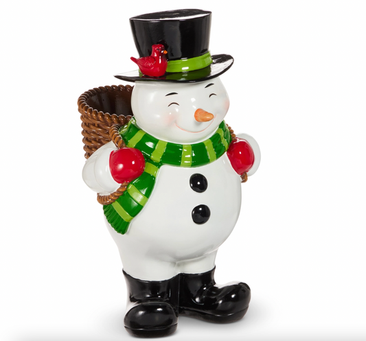 Snowman with Basket