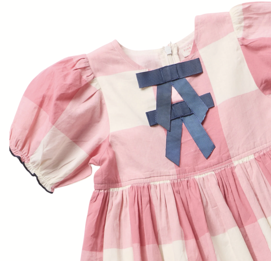 Pink Checks Hermione Dress Set