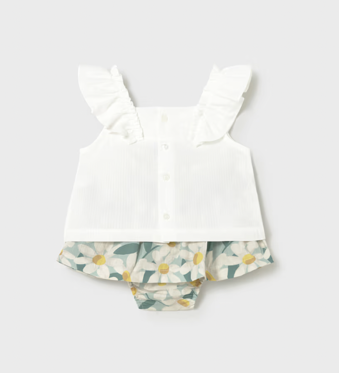 Ric Rac Top + Floral Skirted Bloomer