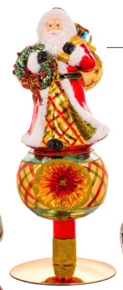 Holiday Cheer Santa Tree Topper
