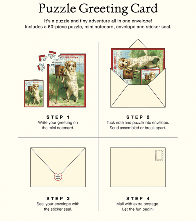 Happy Birthday Dog Puzzle Greeting Card