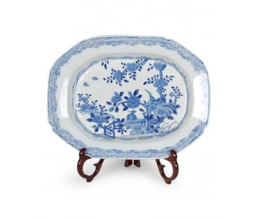 Blue and White Tray