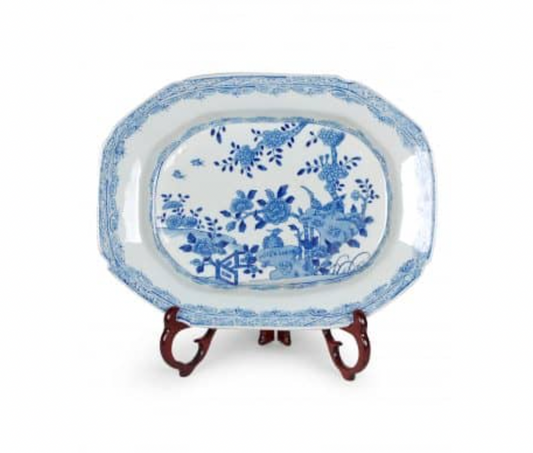 Blue and White Tray