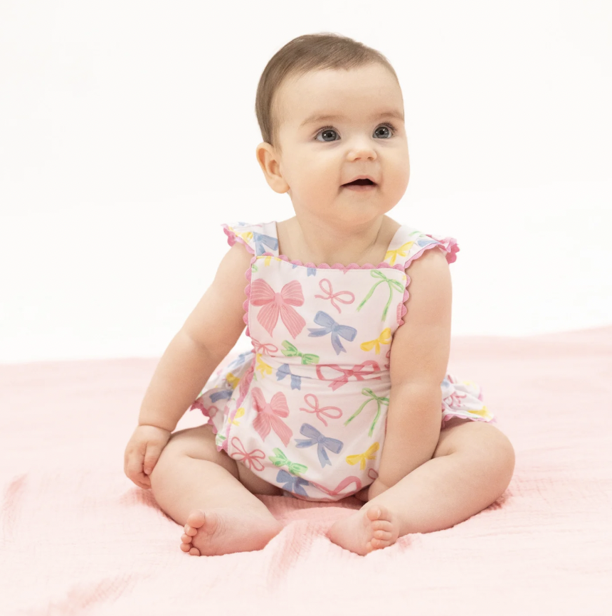 Sweet Bows Ric Rac Ruffle Sunsuit