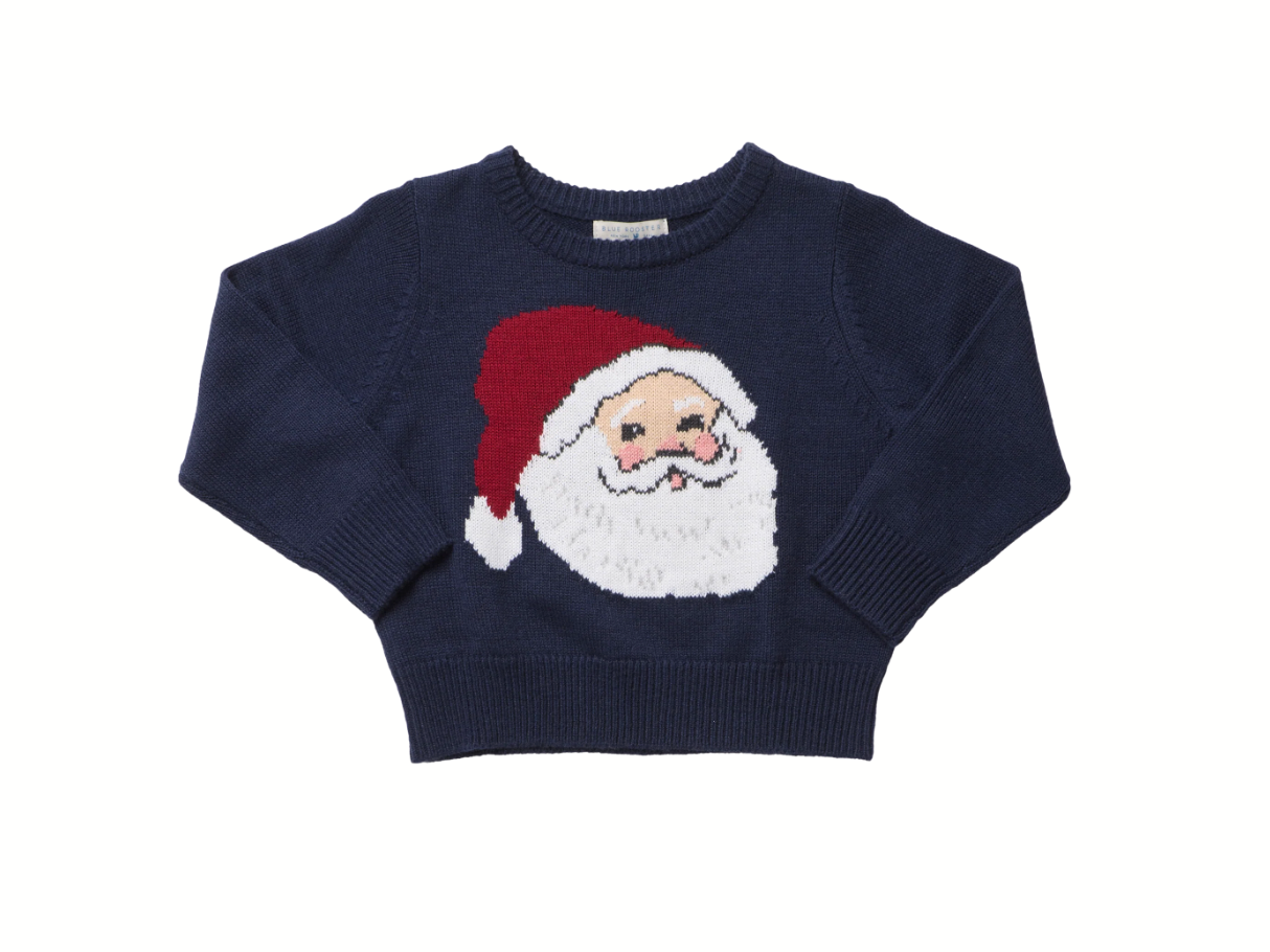 Navy Santa Sweater