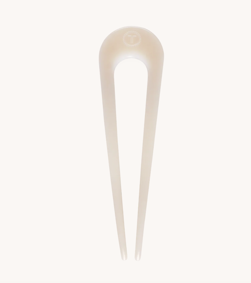 French Hair Pin in Almond Beige