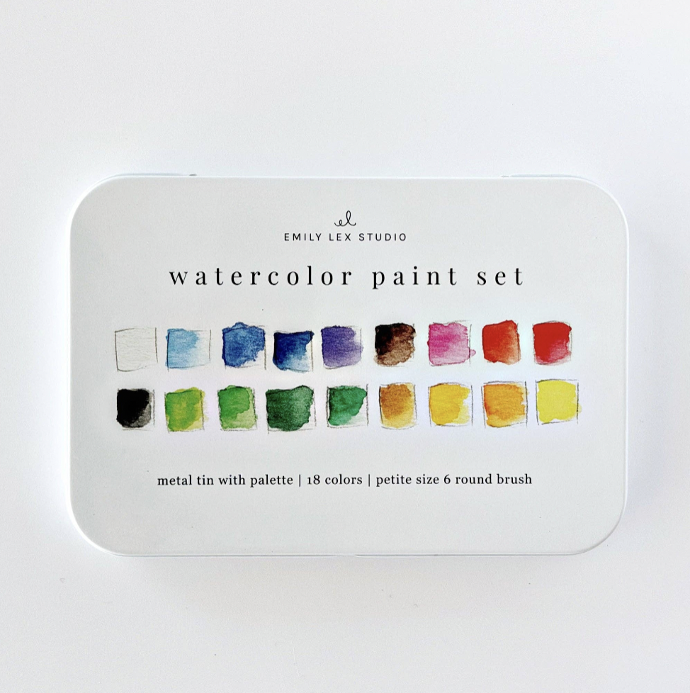 Watercolor Paint Set with 18 colors + Brush
