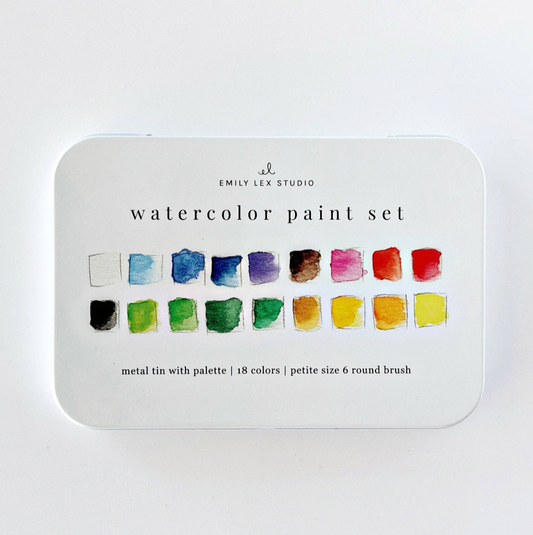 Watercolor Paint Set with 18 colors + Brush