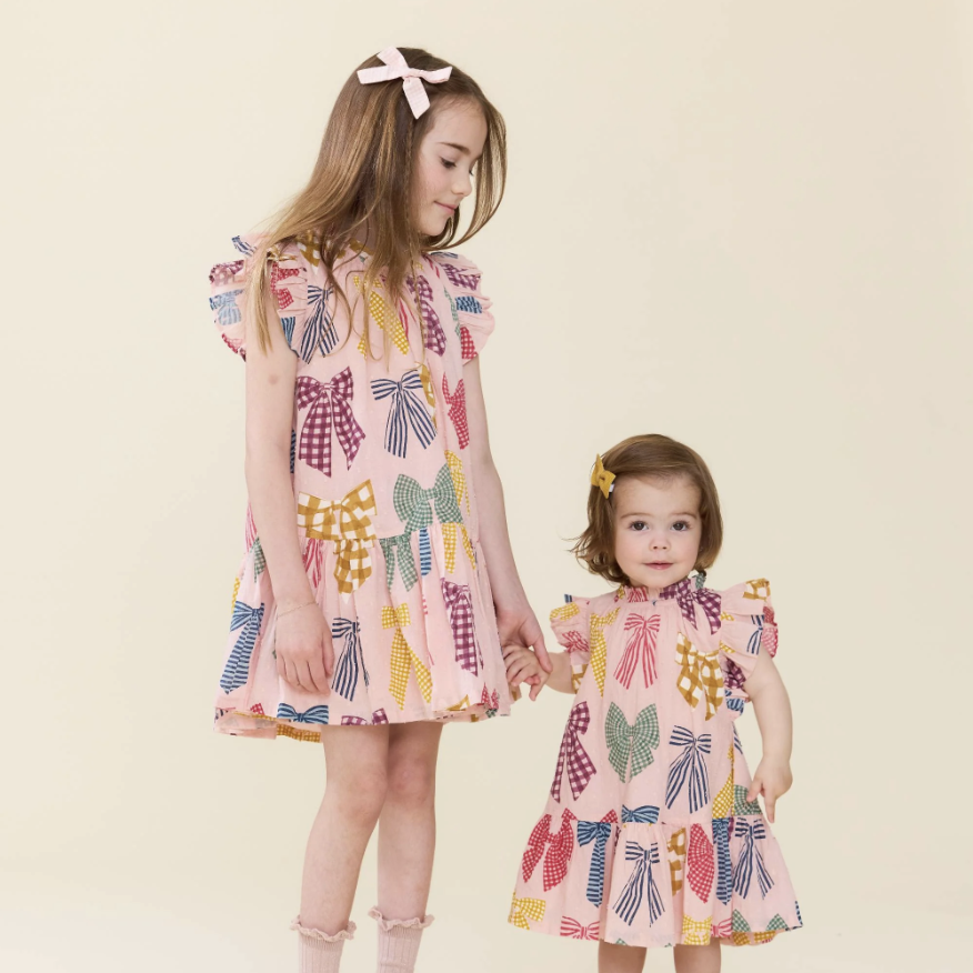 Patterned Bows Harper Dress Set