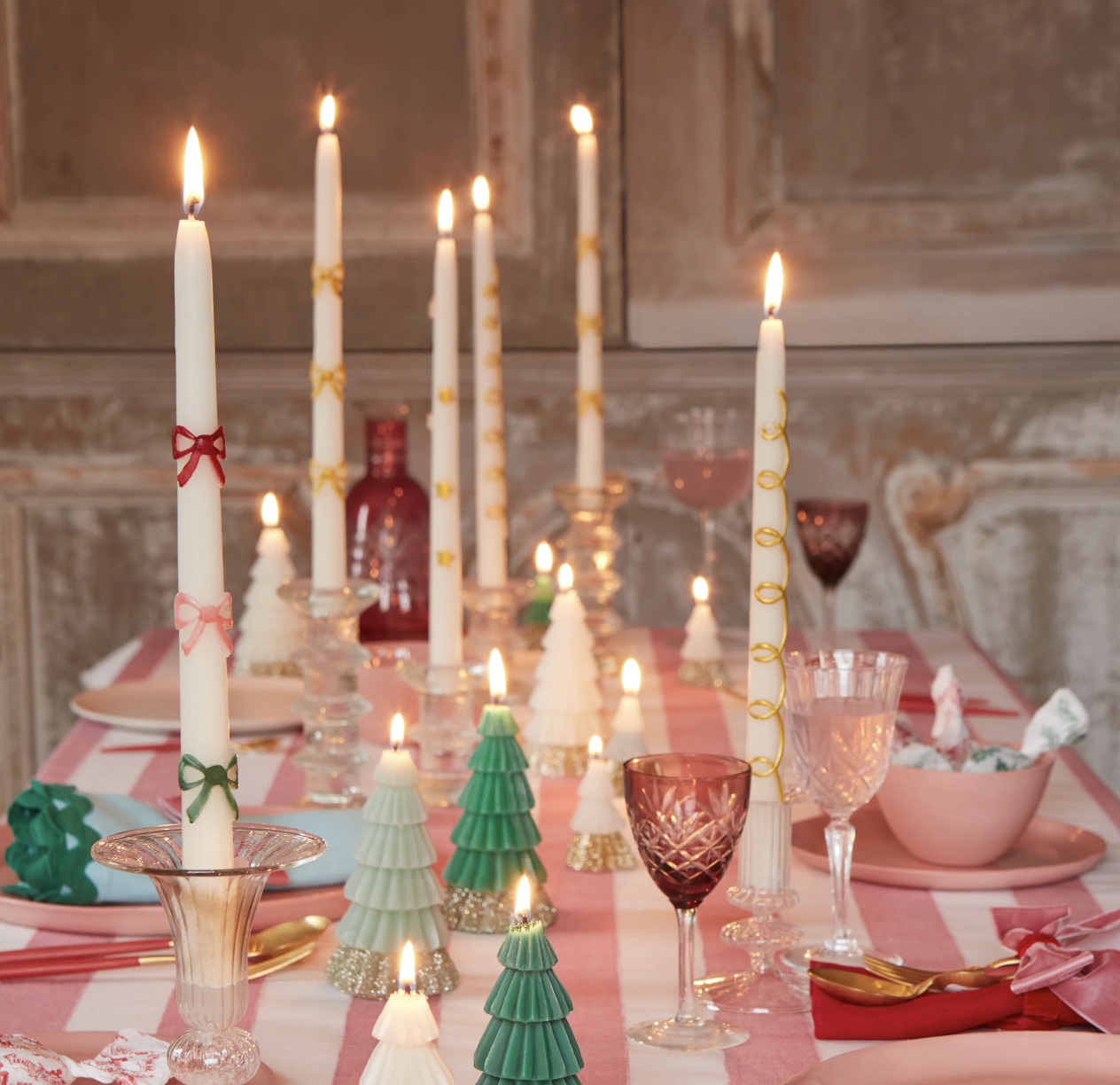 Gold Star Taper Candles