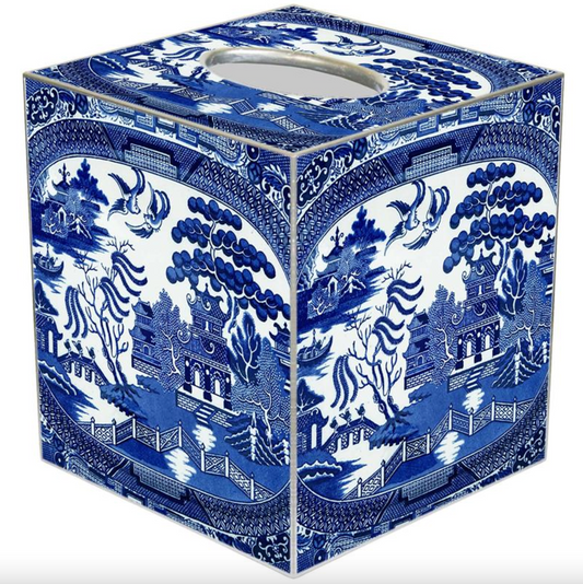 Blue Willow Tissue Box Cover