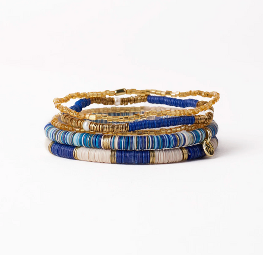 Lapis Bracelet Stack of 5