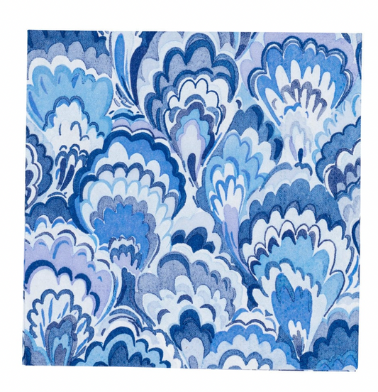 Marbled Ceramica Indigo Cocktail Napkins
