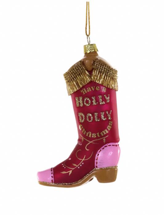 Have a Holly Dolly Boot Ornament