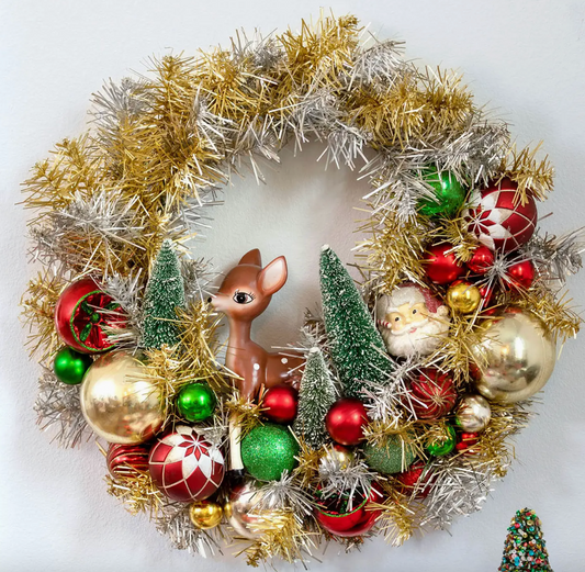 Retro Tinsel Wreath