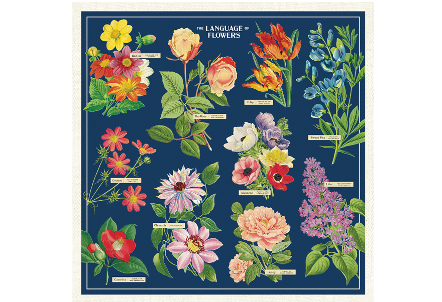 Language of Flowers Cloth Napkin - Set of 4
