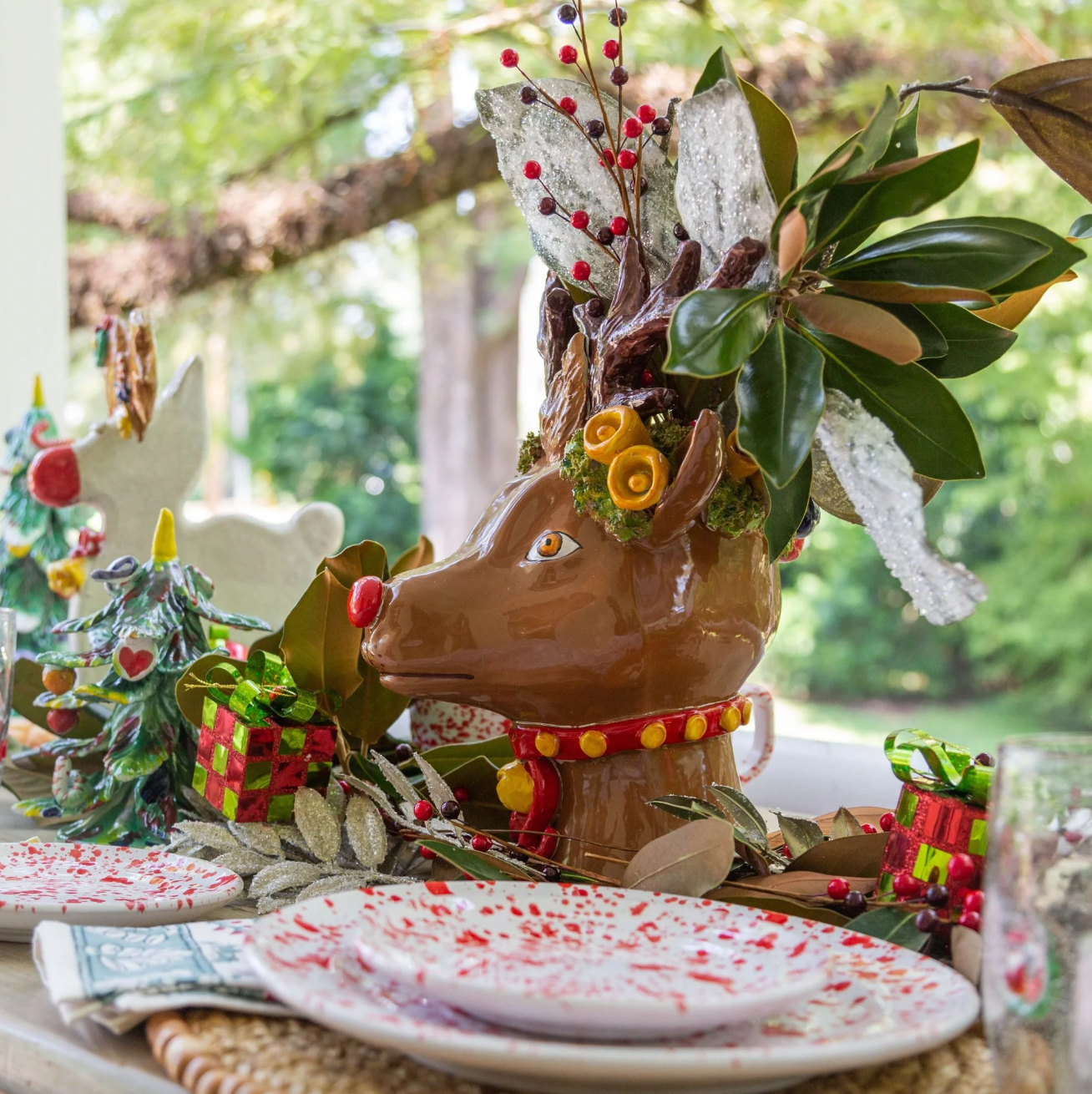 Hanz Reindeer Head Vase
