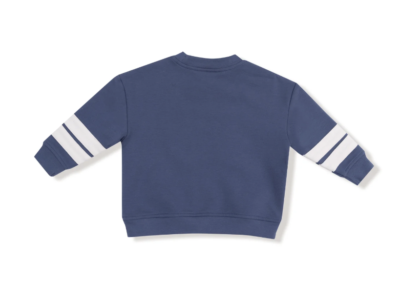 Game Day Drop Sleeve Sweatshirt with Varsity Stripes