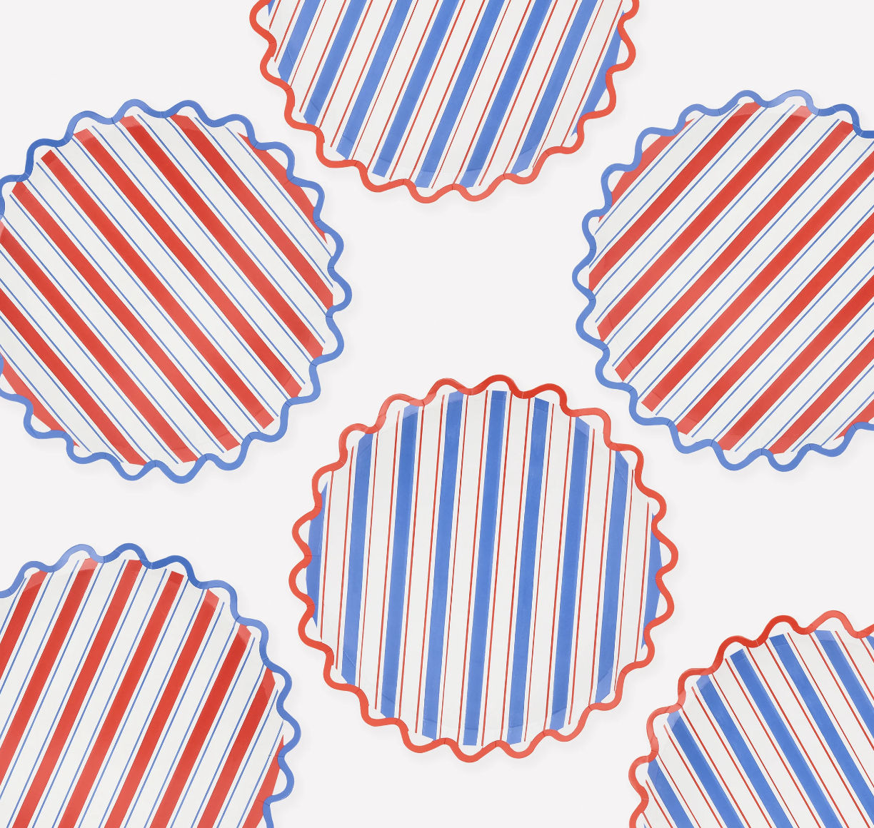 Nautical Striped Plates