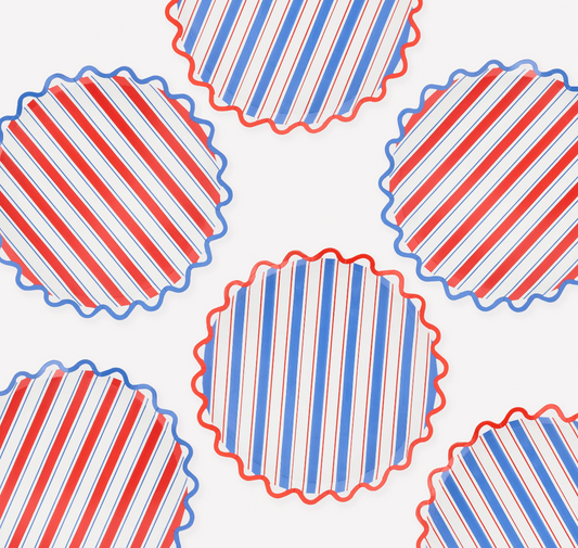 Nautical Striped Plates