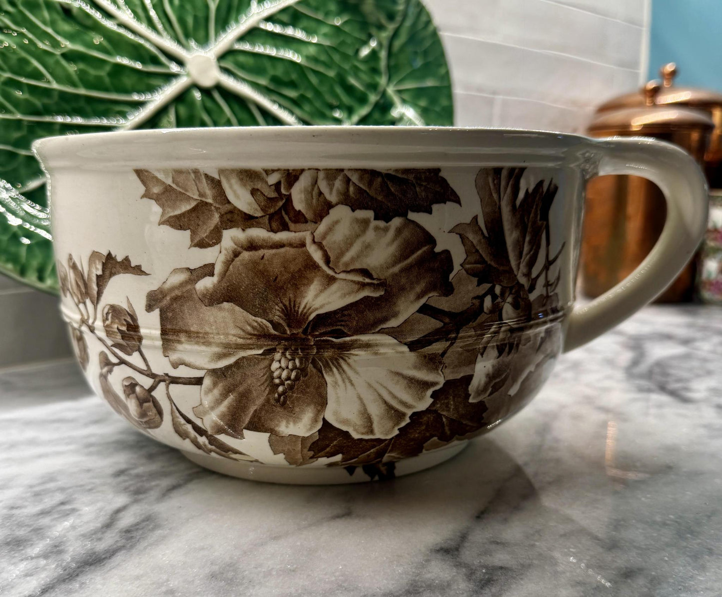 Antique Victorian Transferware Pot/Basin