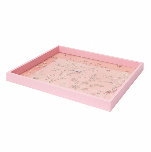 Pink Chinoiserie Tray - Medium