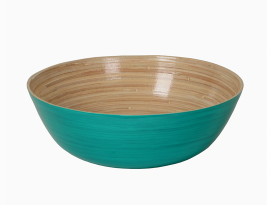 Turquoise Classic Bamboo Bowl
