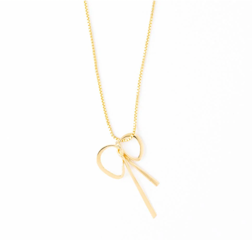 Large Bow Pendant Necklace