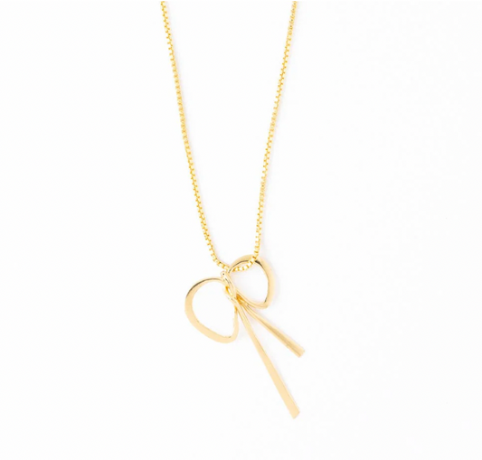 Large Bow Pendant Necklace
