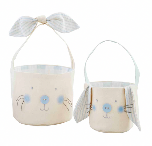 Blue Bunny Face Easter Basket