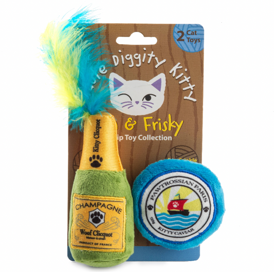 Kitty Clicquot (Bottle & Caviar) Catnip Toys
