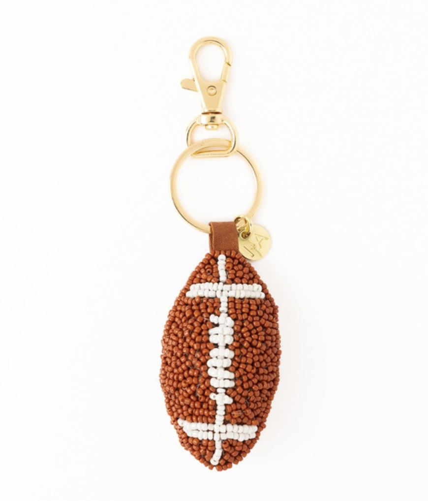 Beaded Football Bag Charm