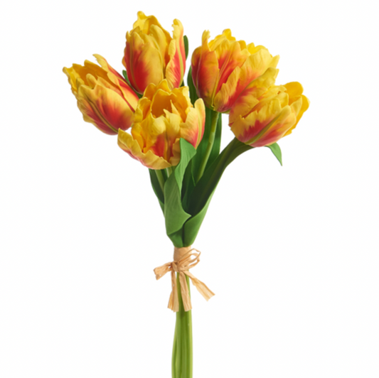 Real Touch Yellow Parrot Tulip Bundle