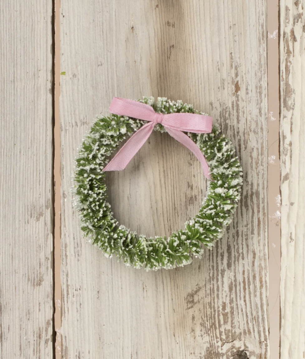 Citrine Wreath with Pink Bow