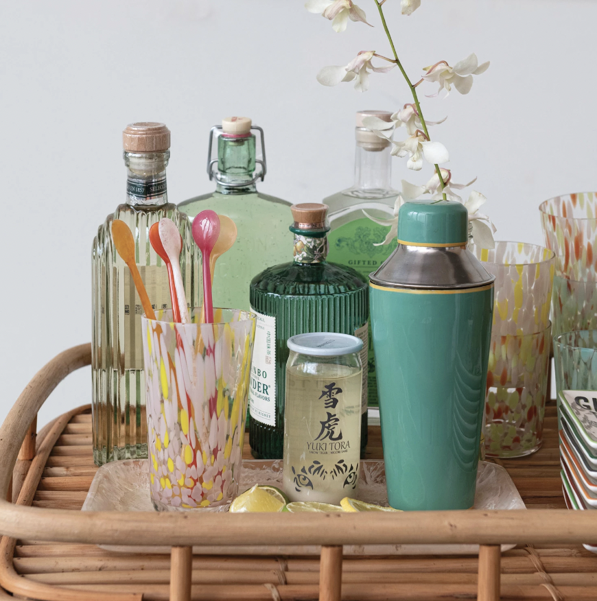 Enameled Stainless Steel Cocktail Shaker