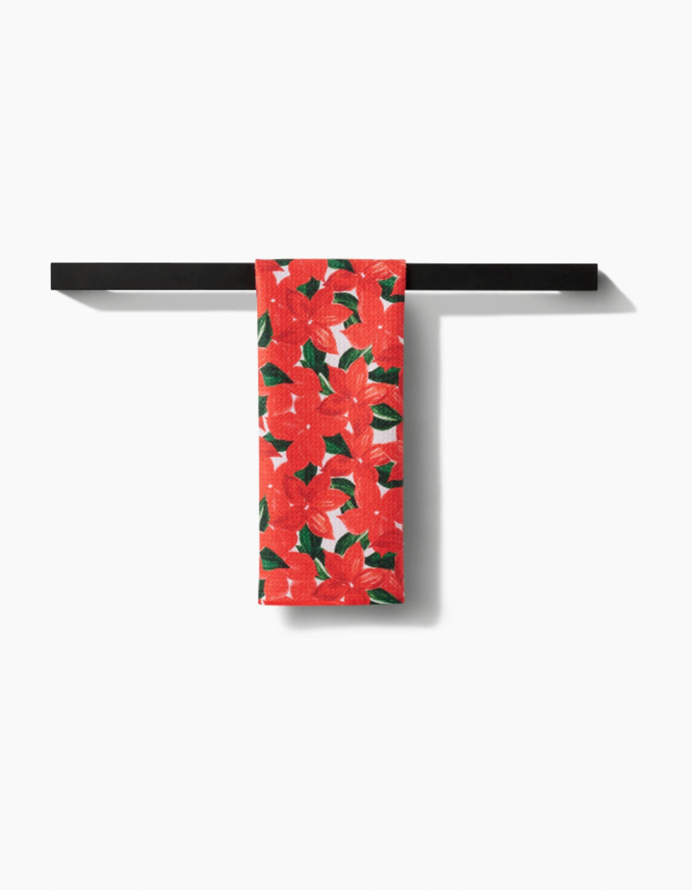 Poinsettia Tea Towel
