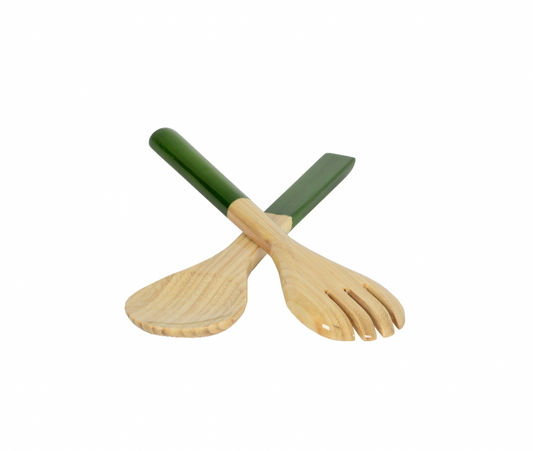 Small Bamboo Serving Set - Grass Green