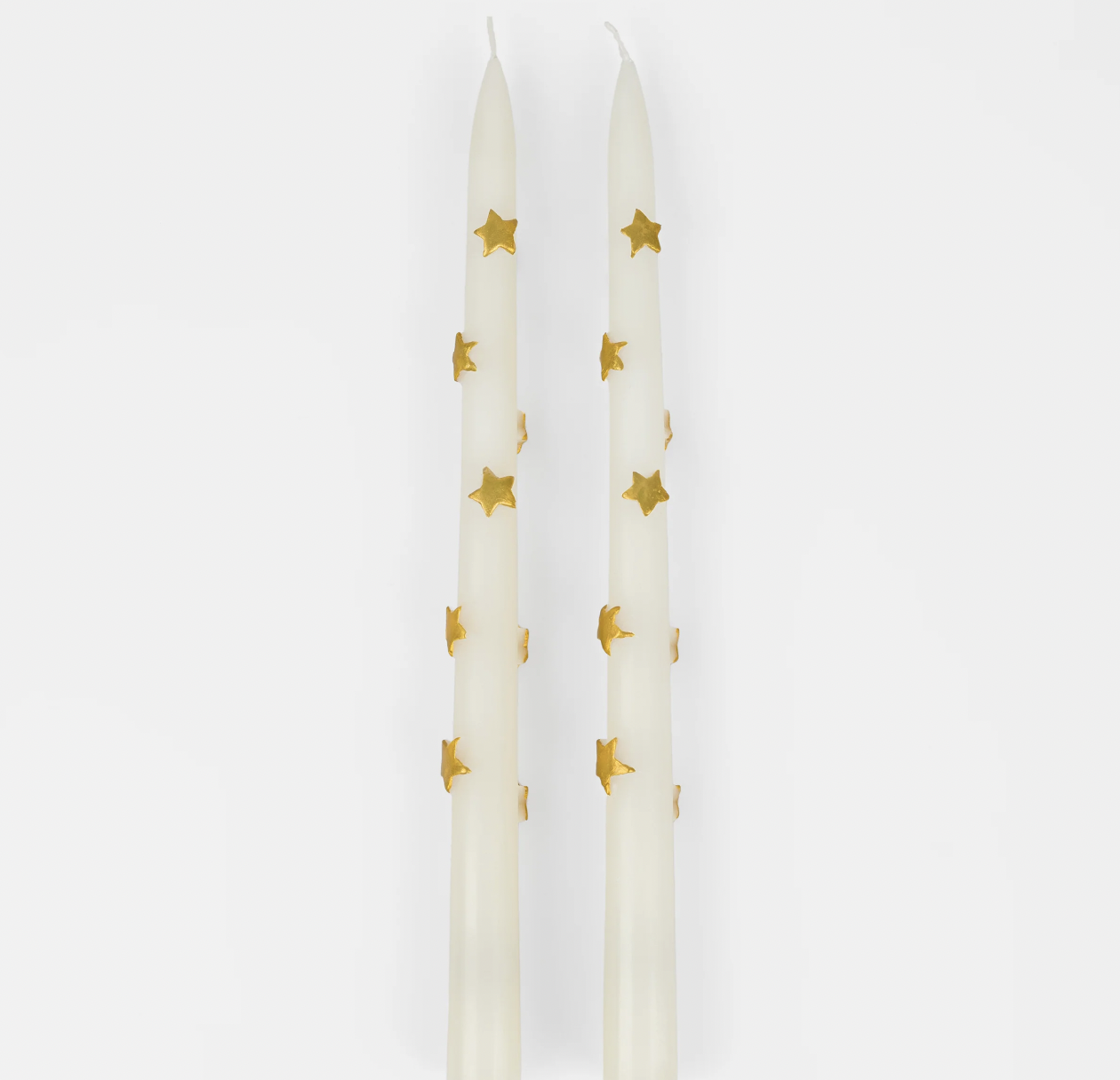 Gold Star Taper Candles