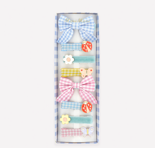 Little Garden Hair Clips, Set of 8