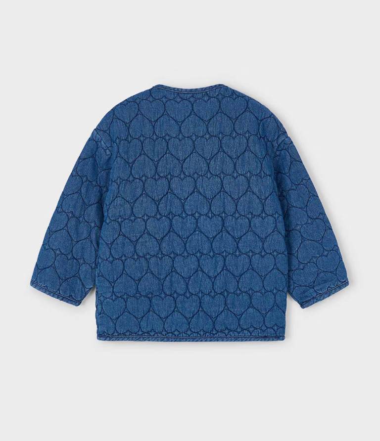 Heart Quilted Denim Jacket
