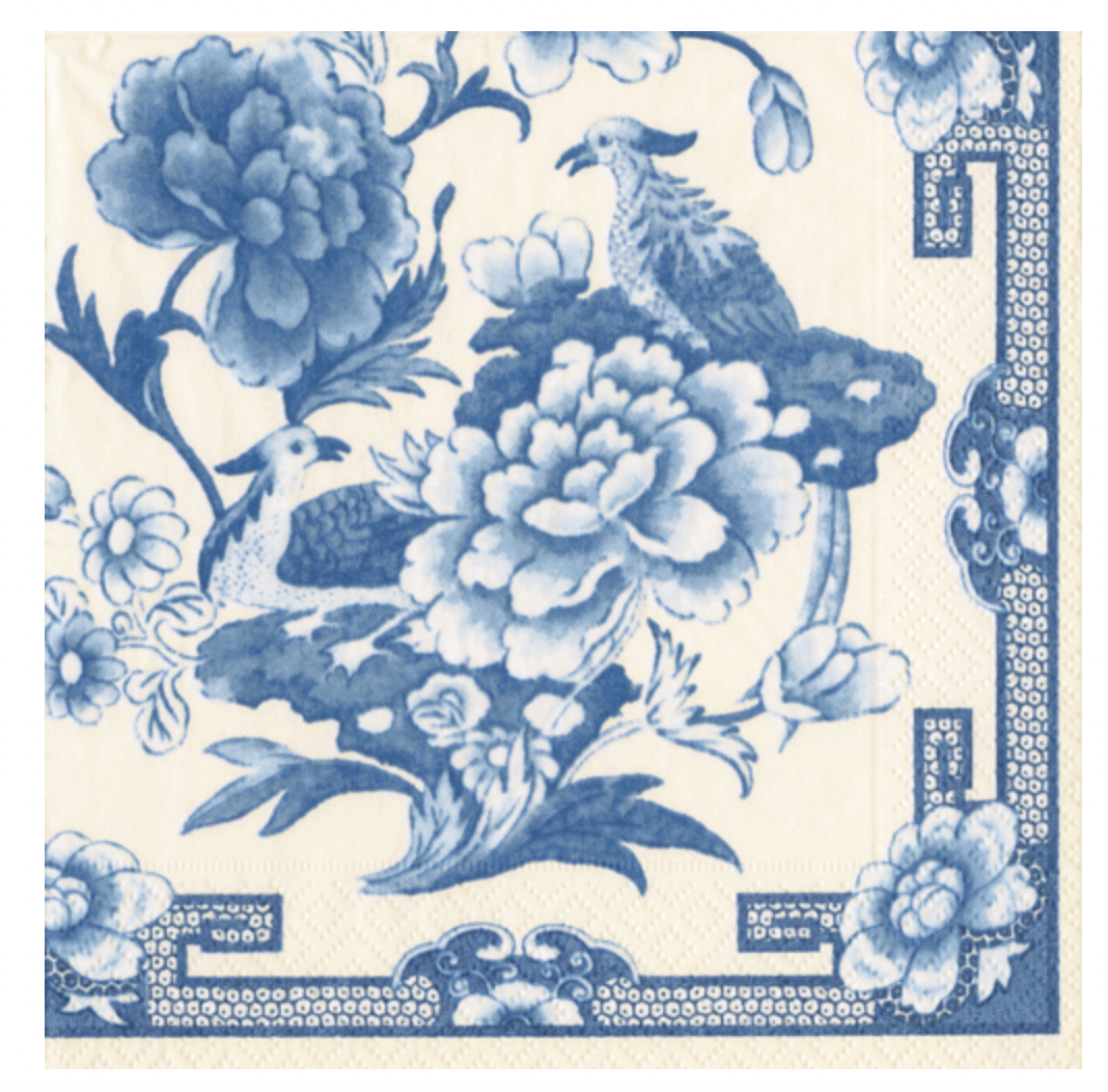 Blue & White Cocktail Napkins
